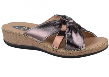 Παντόφλες γυναικείες | Δερμάτινες | Υφαντίδης | 110157 | Μπρονζέ - Υφαντίδης - 